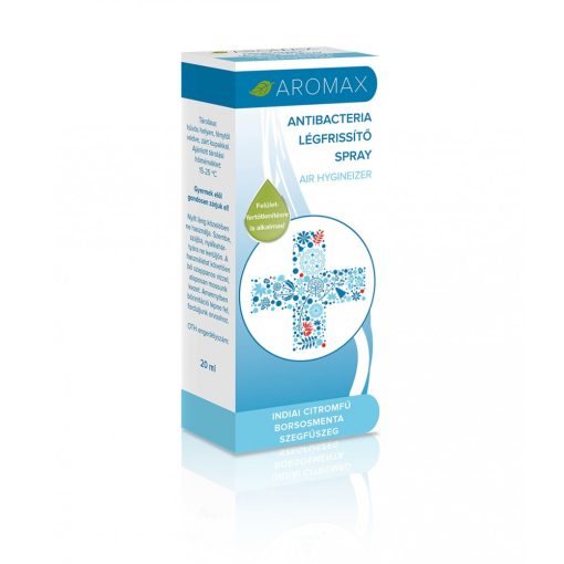 Aromax AntiBacteria Légfrissítő Spray (40 ml) Indiai citromfű-Borsosmenta-Szegfűszeg XXL