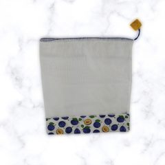 Kézműves öko zöldséges zsák szilva mintával