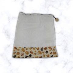 Kézműves öko zöldséges zsák pékáru mintával