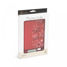 Konyhai mérleg - karácsonyi, piros