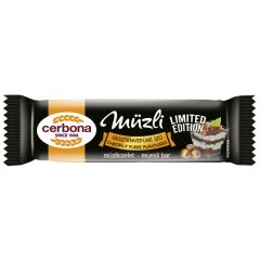   Cerbona Gesztenyepüré ízű müzliszelet fehér bevonó talppal 20g