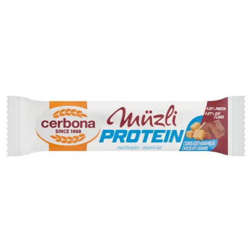 Cerbona Sport protein csokoládés-karamellás müzliszelet 20g