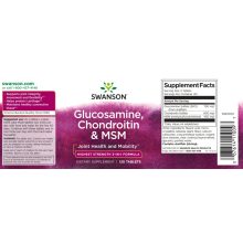 Swanson Glucosamine, Chondroitin & MSM 3-in-1formula 120 tabletta
