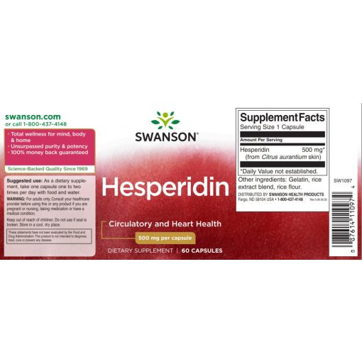 Swanson Hesperidin 500mg 60 kapszula