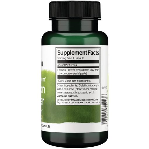 Swanson Golgotavirág (Passion flower) 500mg 60 kapszula