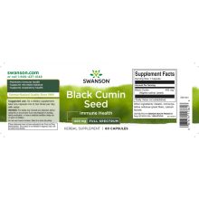 Swanson Black Cumin Seed (Feketekömény mag) 400mg 60 kapszula