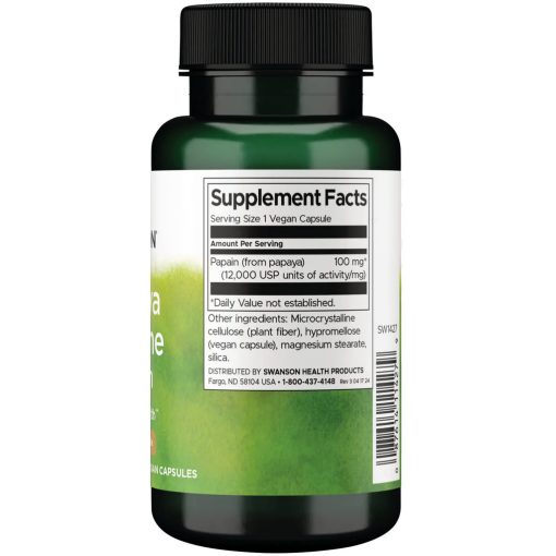 Swanson Papaya Enzim Papain 100mg 60 kapszula