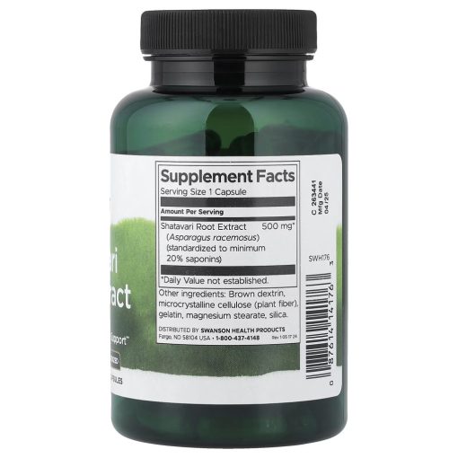Swanson Shatavari Root Extract 500mg 120 kapszula Shatavari gyökér kivonat