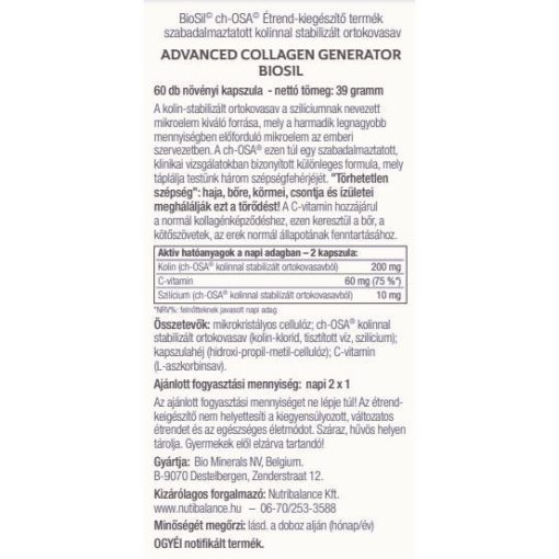 BioSil® ch-OSA Advanced Collagen Generator 60 kapszula