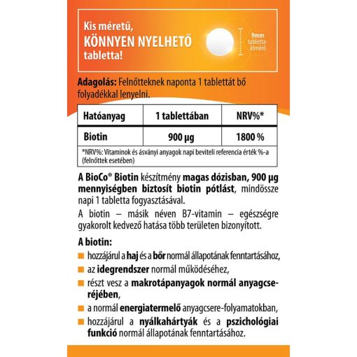 BioCo Biotin 900µg MEGAPACK 90db tabletta