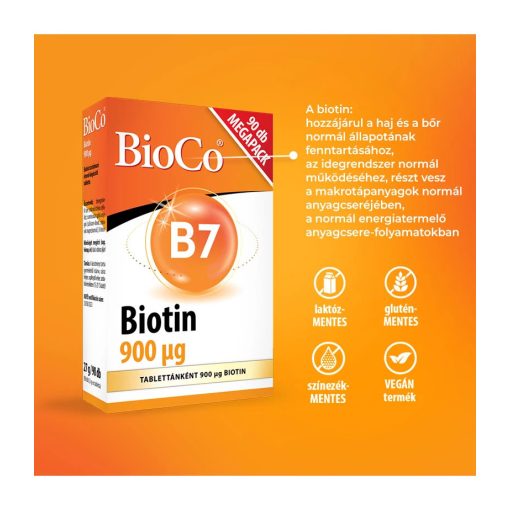 BioCo Biotin 900µg MEGAPACK 90db tabletta
