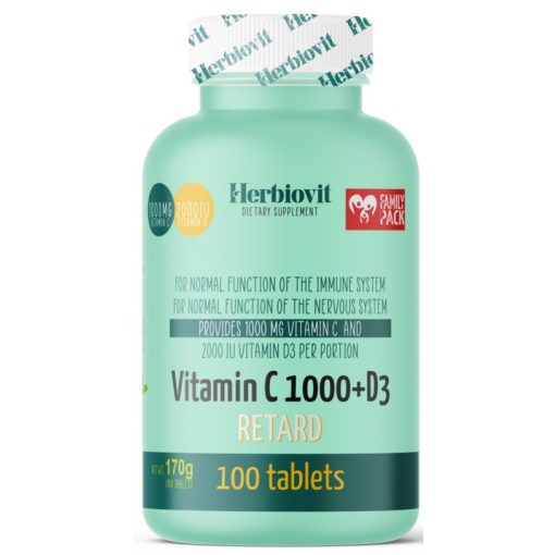 Herbiovit Vitamin C1000+D3 Retard 100 tabletta