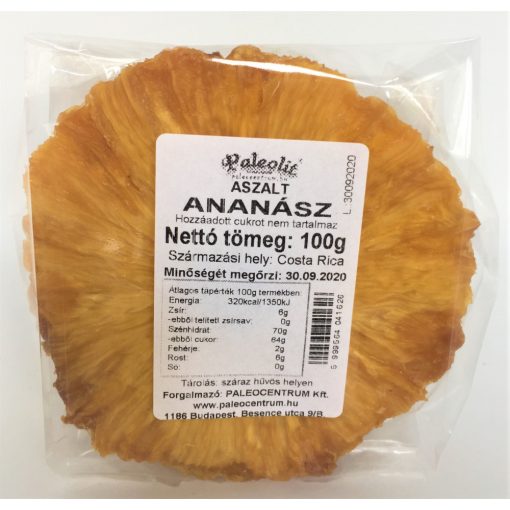 Paleolit Aszalt ananász szelet 100g cukormentes