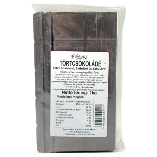 Paleolit Étcsokoládé eritrittel 1kg (tört)