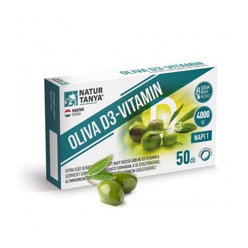 Natur Tanya® OLIVA D3-vitamin 50db lágyzselatin kapszula 4000 NE Quali®-D