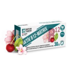   Natur Tanya® Aktív B12-Mátrix 1000mcg 30 db rágótabletta, vadcseresznye ízű