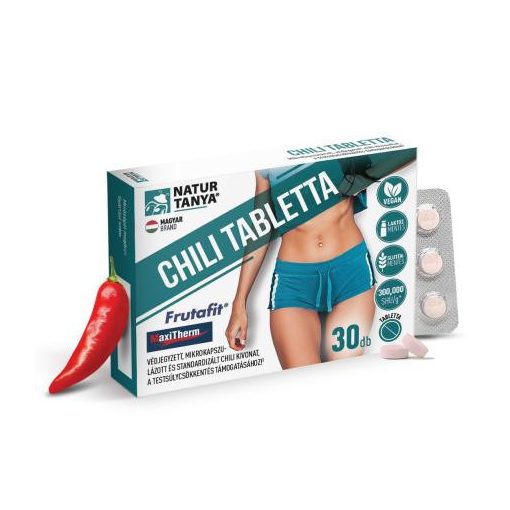 Natur Tanya® Chili 30db tabletta a testsúlycsökkentés támogatásához