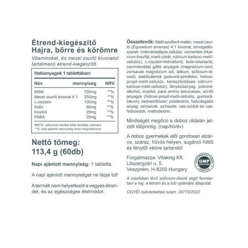 Vitaking Haj Bőr Köröm (60) tabletta