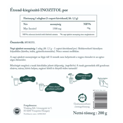 Vitaking 100% Myo Inositol por 200g doyp ack