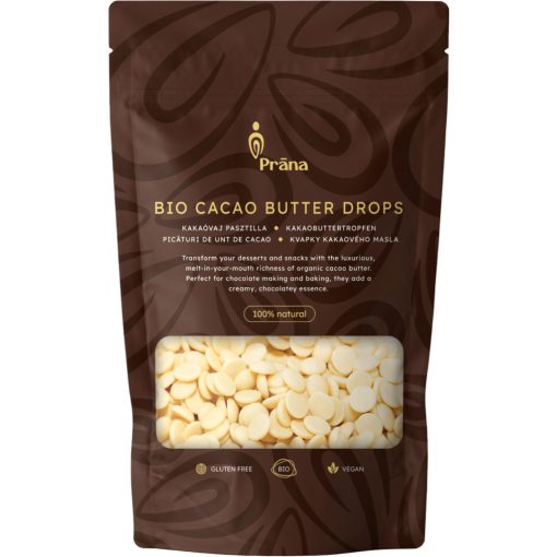 Prana Bio Kakaóvaj pasztilla 100g Cacao Butter Drops