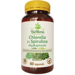 BIO Chlorella és spirulina alga kapszula 60db BioMenü