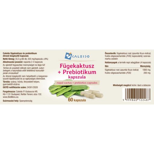 Caleido Fügekaktusz+Prebiotikum kapszula 60db