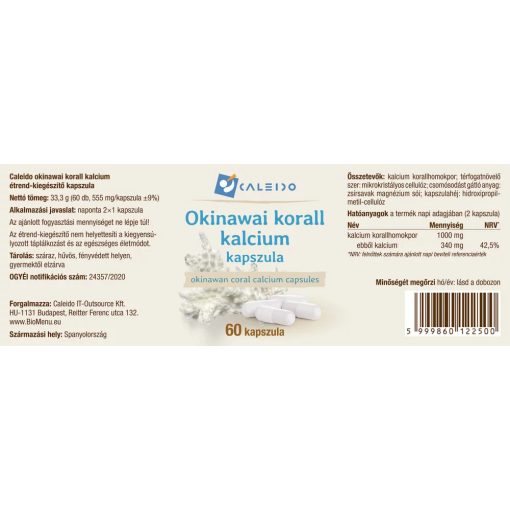 Caleido Okinawai Korall Kalcium kapszula 60db