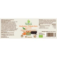 BioMenü BIO Kurkuma+fekete bors kapszula 60db