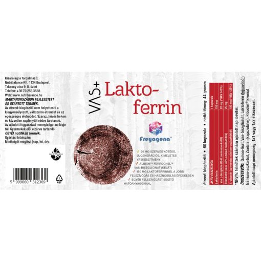 Freyagena Vas+ Laktoferrin 60 kapszula