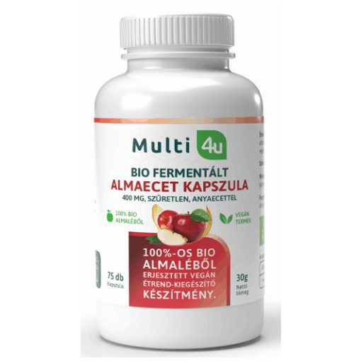 BIO Fermentált almaecet kapszula 400mg 75db Multi 4u