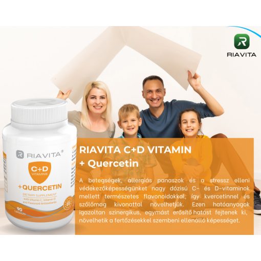 RIAVITA C+D vitamin + Quercetin 90 kapszula