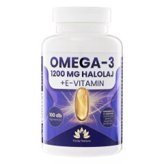 VN Omega-3 halolaj 1200mg + E-vitamin 100db lágykapszula