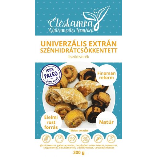 Éléskamra Univerzális extrán szénhidrát csökkentett lisztkeverék 300g (Paleo)