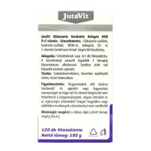 JutaVit Glükozamin-Kondroitin-Kollagén- MSM + D + C-vitamin 120db filmtabletta