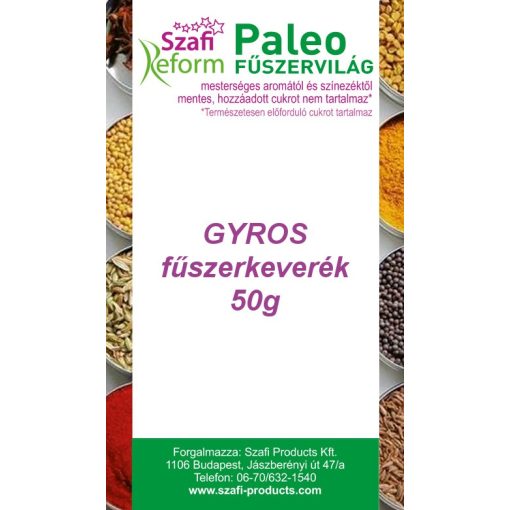 Szafi Reform Paleo Gyros fűszerkeverék (50 g)