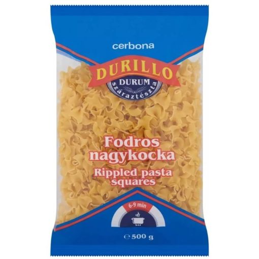 Cerbona Durillo Durum Fodros Nagykocka Száraztészta 500g