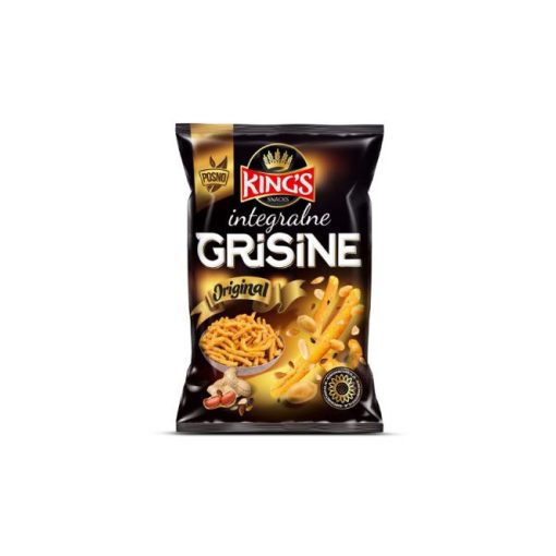 KING'S földimogyorós grisine teljeskiőrlésű sós (70g)