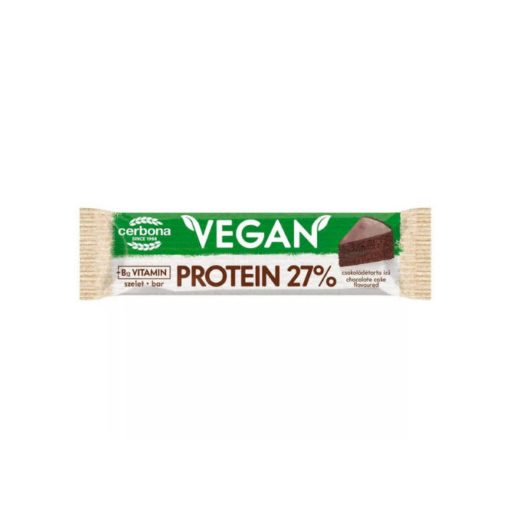 Cerbona Vegan Magas fehérjetartalmú csokitorta ízű gluténmentes szelet kakaós bevonattal, édesítősze