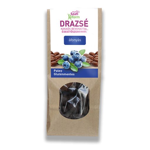 Szafi Reform áfonyás drazsé kakaós bevonattal, édesítőszerekkel (100g)
