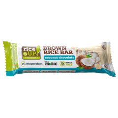  RiceUp! Puffasztott barna rizsszelet fehércsokis kókuszos (18g)