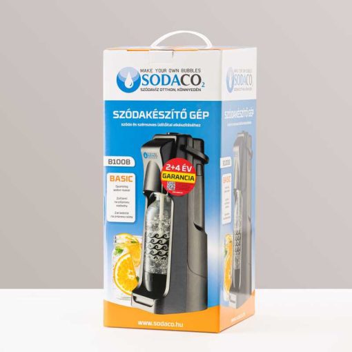 SodaCo B100B Basic otthoni szódagép, fekete színben